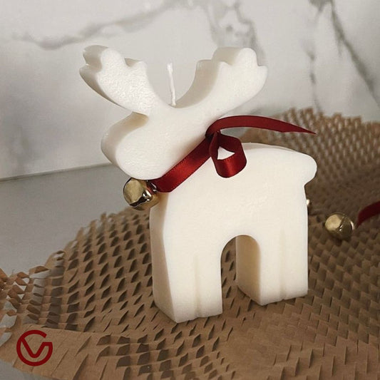 Reindeer Scented Candle – 100% Soy Wax, Handcrafted Christmas Candle for Holiday Décor & Gifting Pack of 1