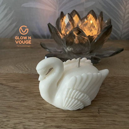 Glow n Vouge Swan Scented Candle – 100% Soy Wax, Handcrafted Elegant Candle for Home & Gifting Pack Of 2