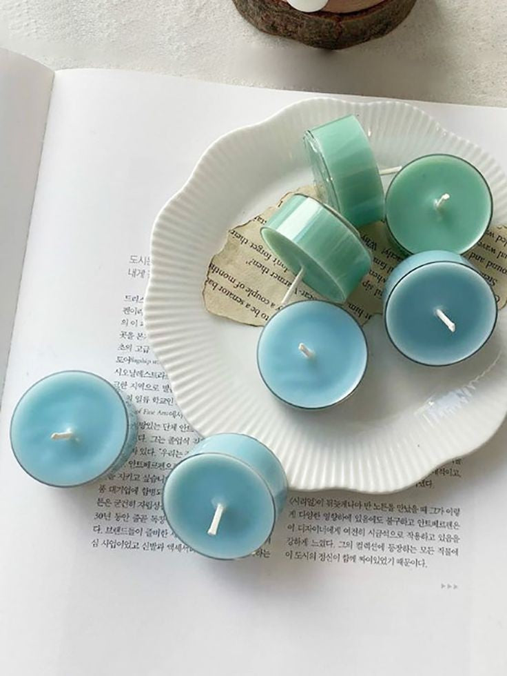 Round Tealight Candles – 100% Soy Wax, Handcrafted Classic Tealights for Home & Gifting Pack of 4