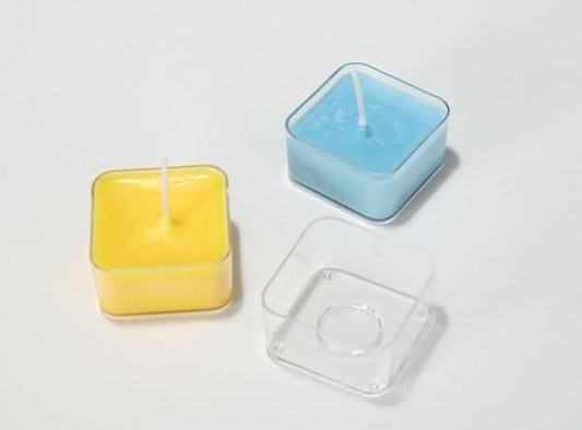 Square-Shaped Tealight Candles – 100% Soy Wax, Handcrafted Minimalist Tealights for Home & Gifting Pack of 4